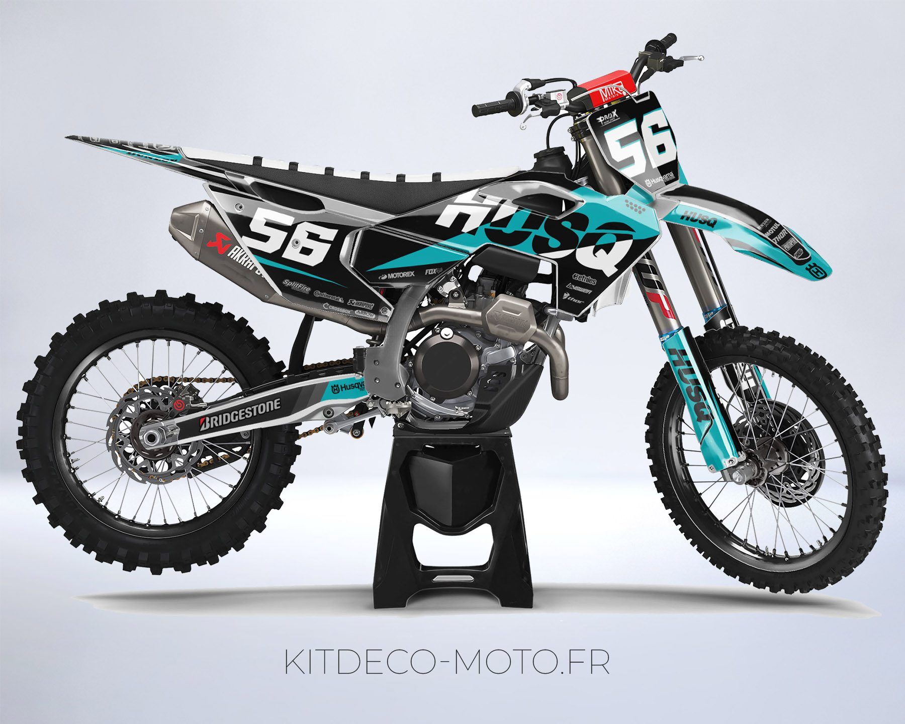 kit déco husqvarna 250 / 450 fc (2023) texte cyan #2
