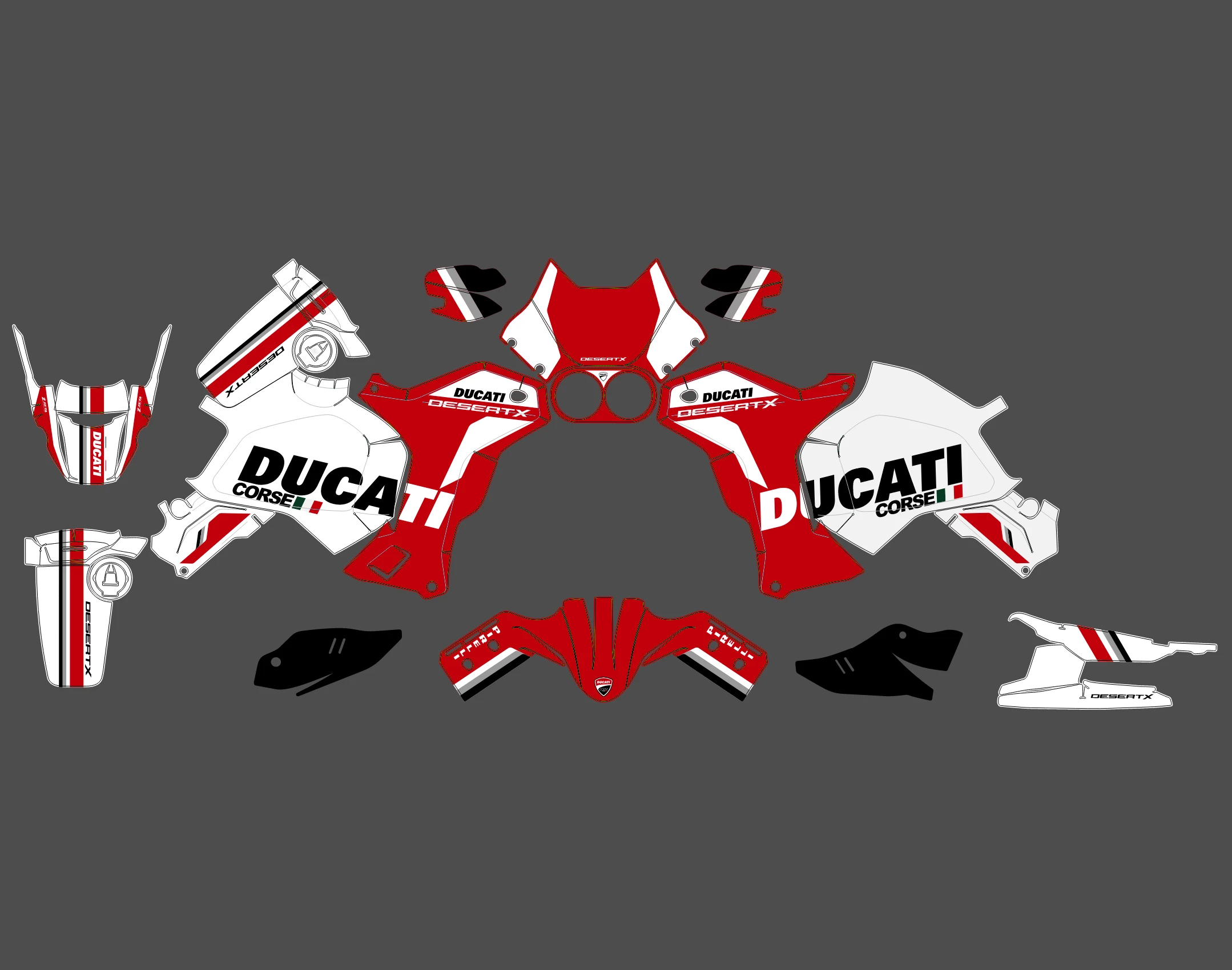 kit déco ducati desert x type origine