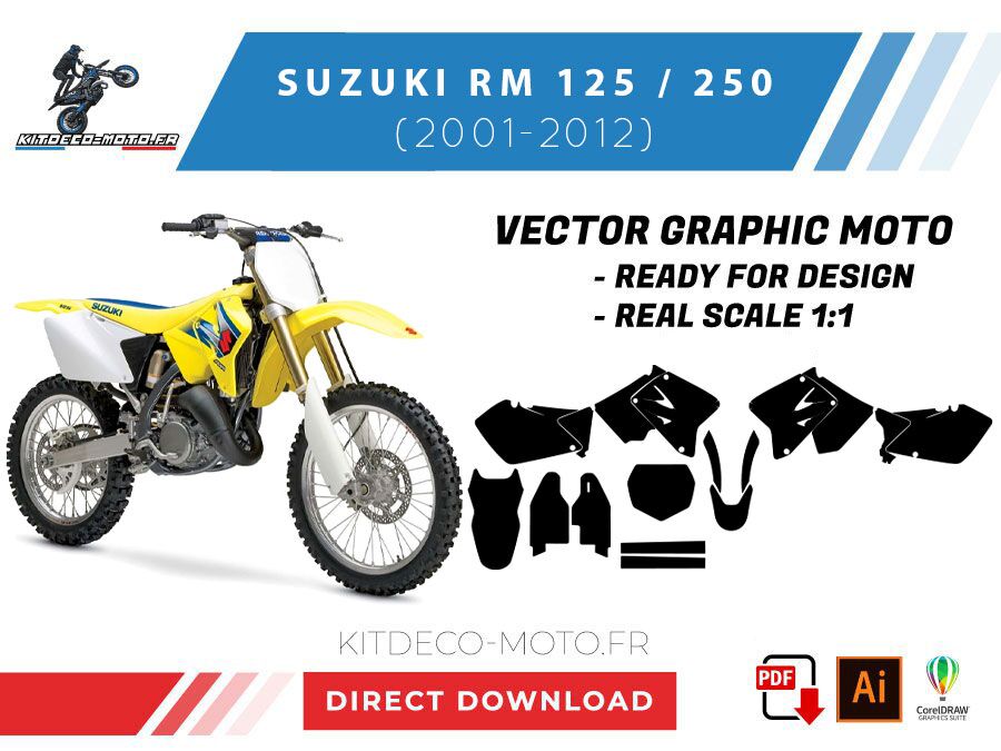 template suzuki 125 / 250 rm (2001 2012) vector