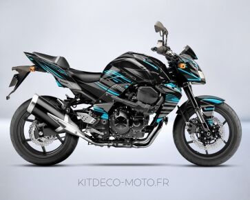 Kawasaki Z750 Grafikset – Dunkles Cyan – Motorrad-Grafikkit-Shop