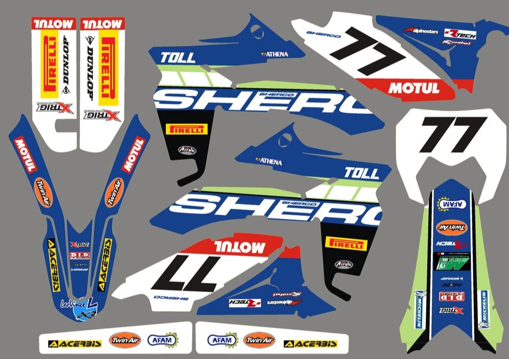 Kit déco Sherco 50 SM – Bleu SE / SR