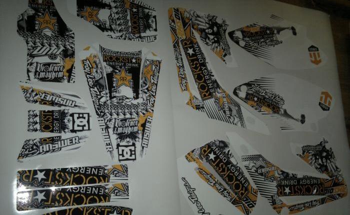 Kit DÉco Honda Cr 125 2002 2005 Rockstar Gold