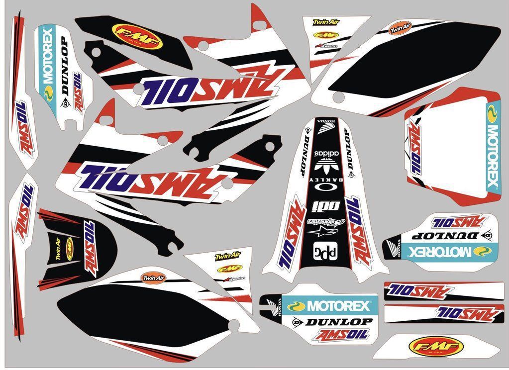 Kit DÉco Honda Crf 250 2006 2007 Ams Oil
