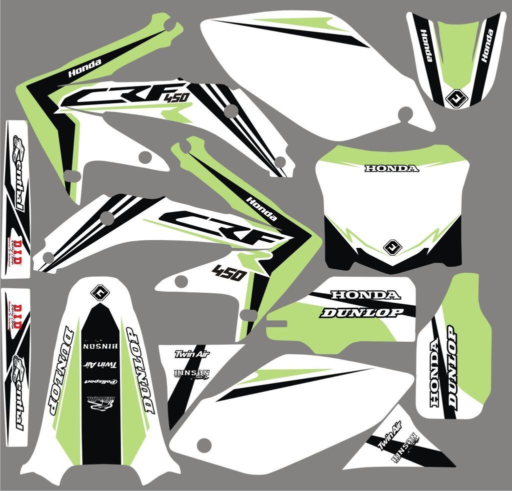 Kit DÉco Honda Crf 450 2008 Origine Green