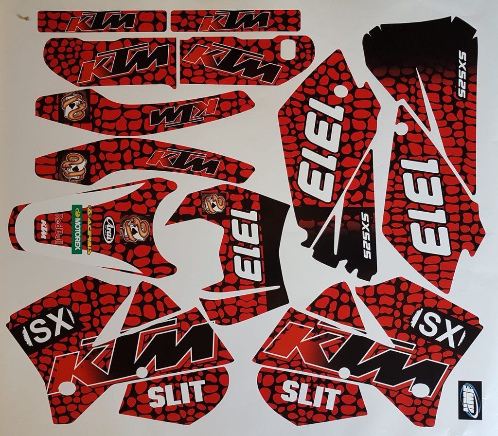 Kit DÉco Ktm Exc 2004 2007 Red