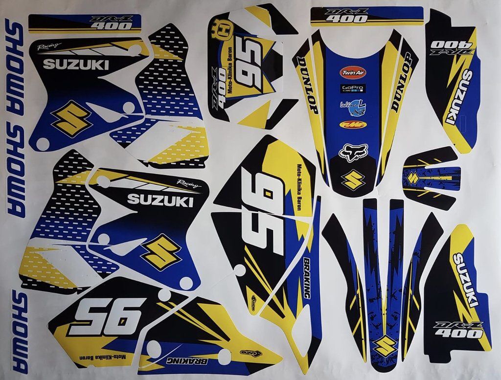 Kit DÉco Suzuki Drz 400 Yellow Blue