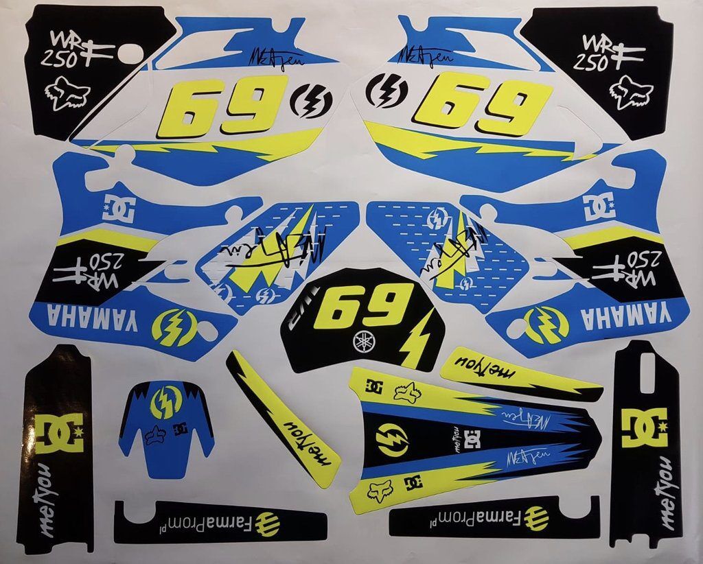 Kit DÉco Yamaha Wrf Wr 250 450 2003 2006 (non Fluo, Fluo En Option)