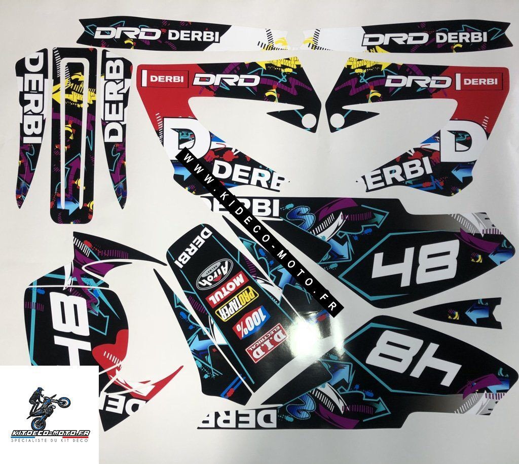 Kit DÉco Derbi Xtreme Xrace Avant 2011 Colors