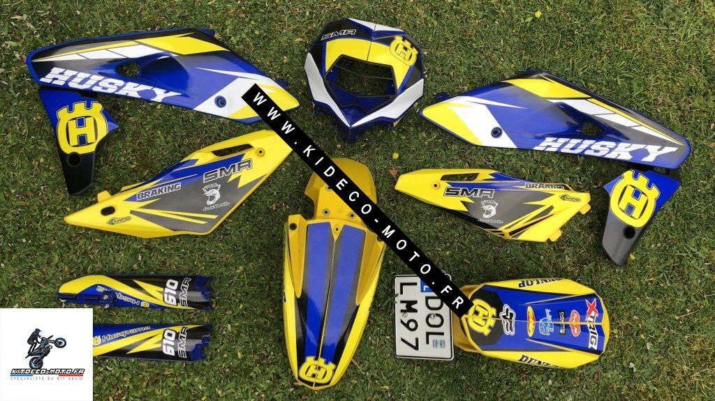 Kit DÉco Husqvarna 610 Sm 2009 : 630 Smr Blue Yellow