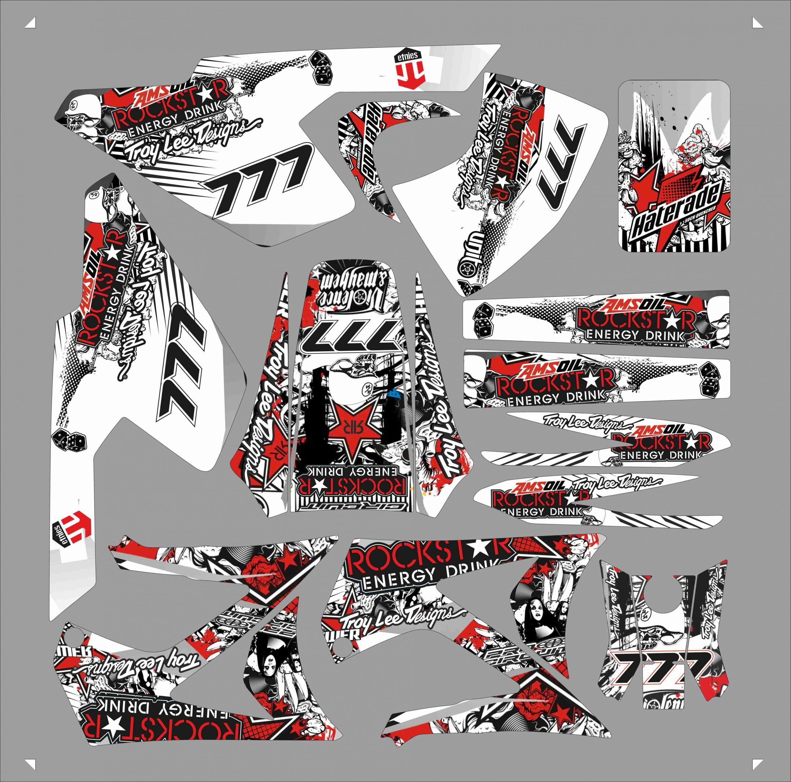 kit déco gilera rcr avant 2011 rockstar red