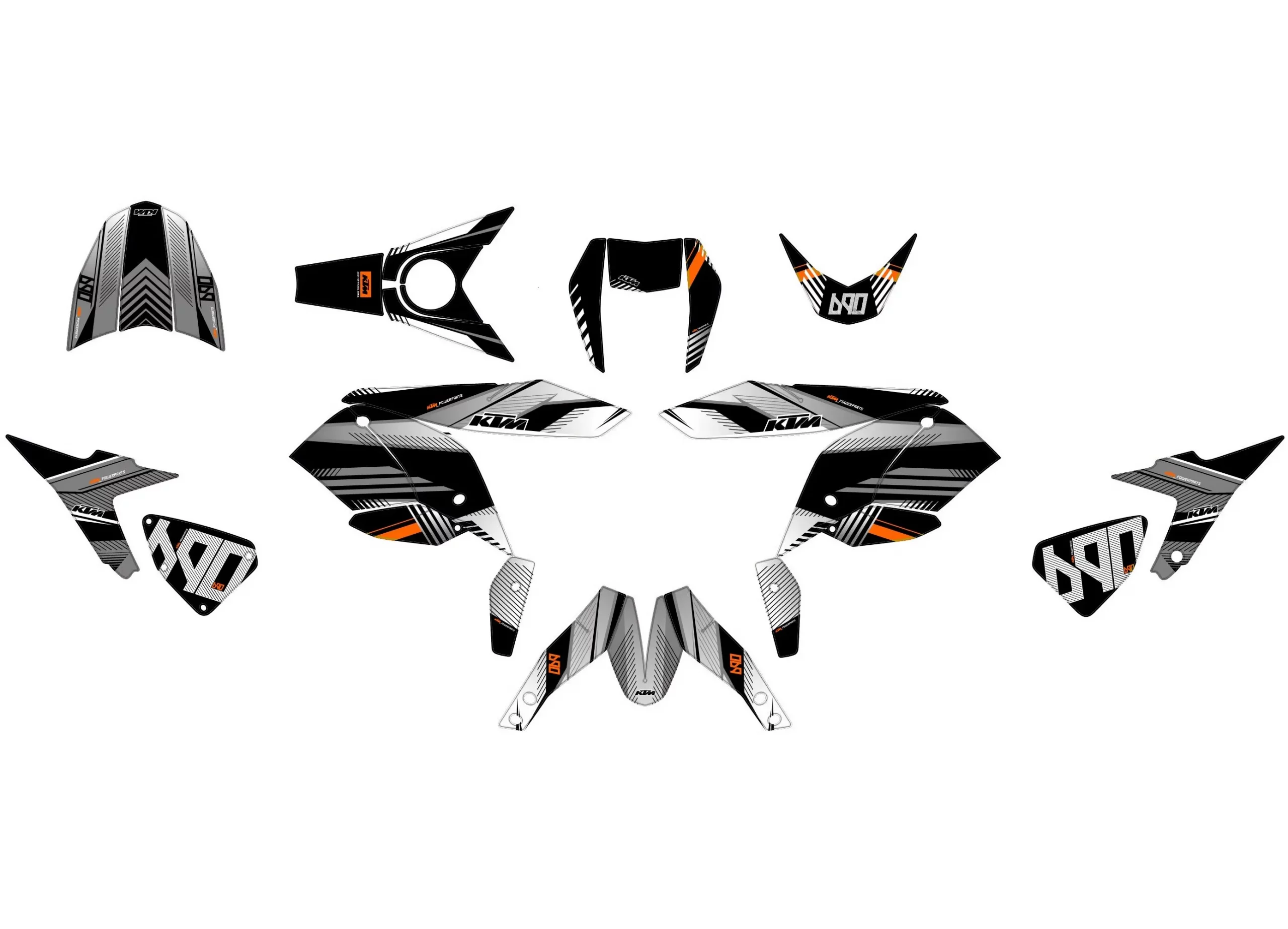 kit déco ktm 690 duke white