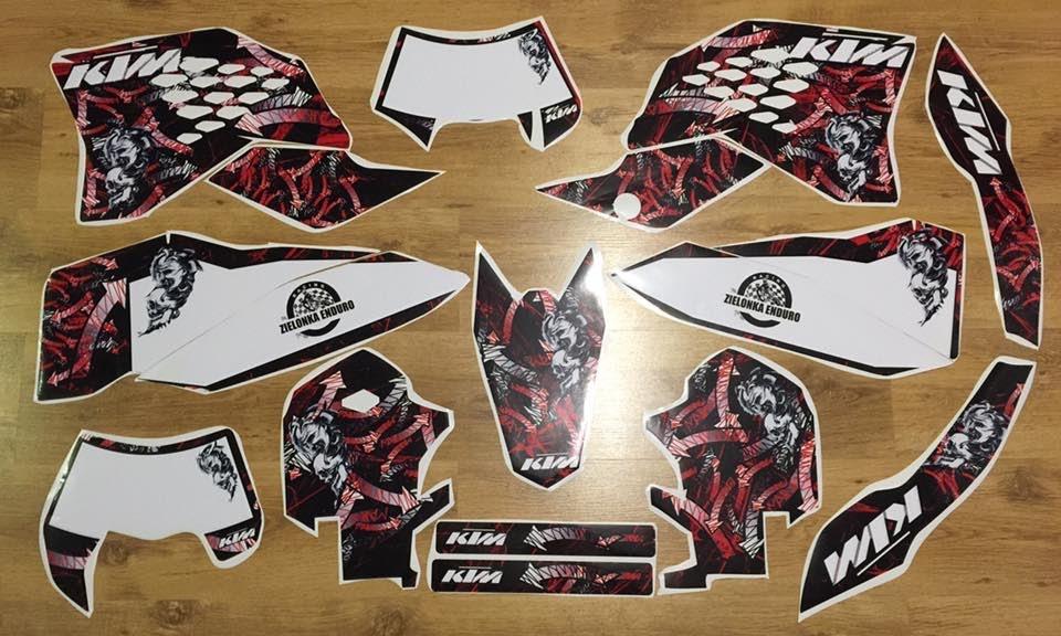 Kit DÉco Ktm Exc Excf 2008 2011 Dark Red