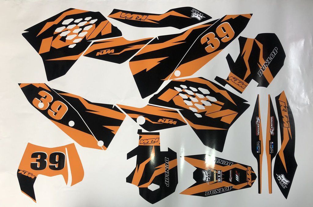 Kit DÉco Ktm Exc Excf 2008 2011 Orange