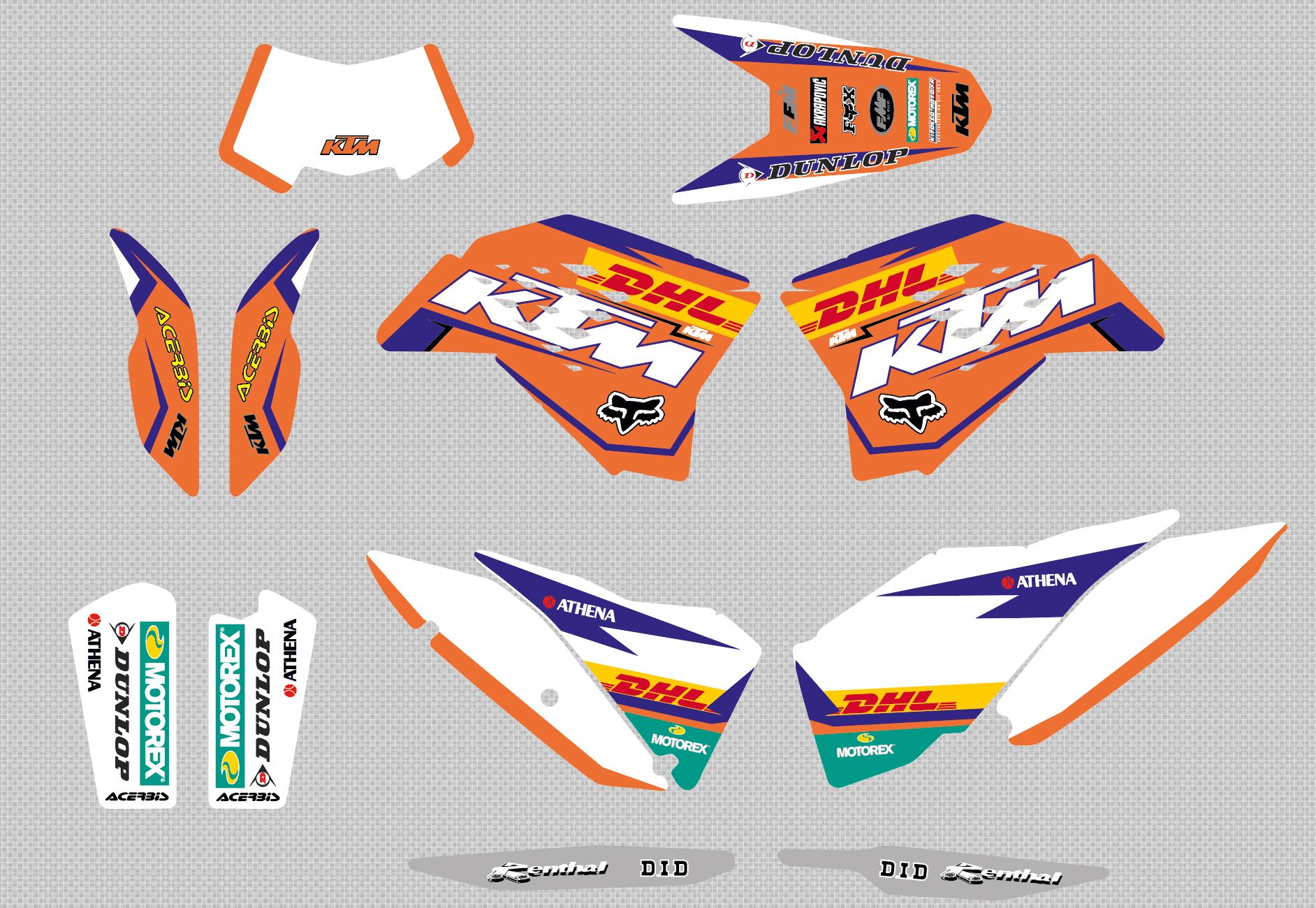 Kit DÉco Ktm Exc Excf 2008 2011 Origine