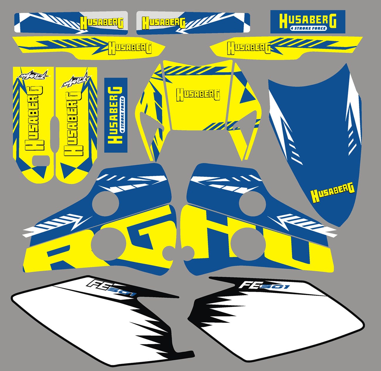 Kit Deco Moto Husaberg 501 Fe Yellow