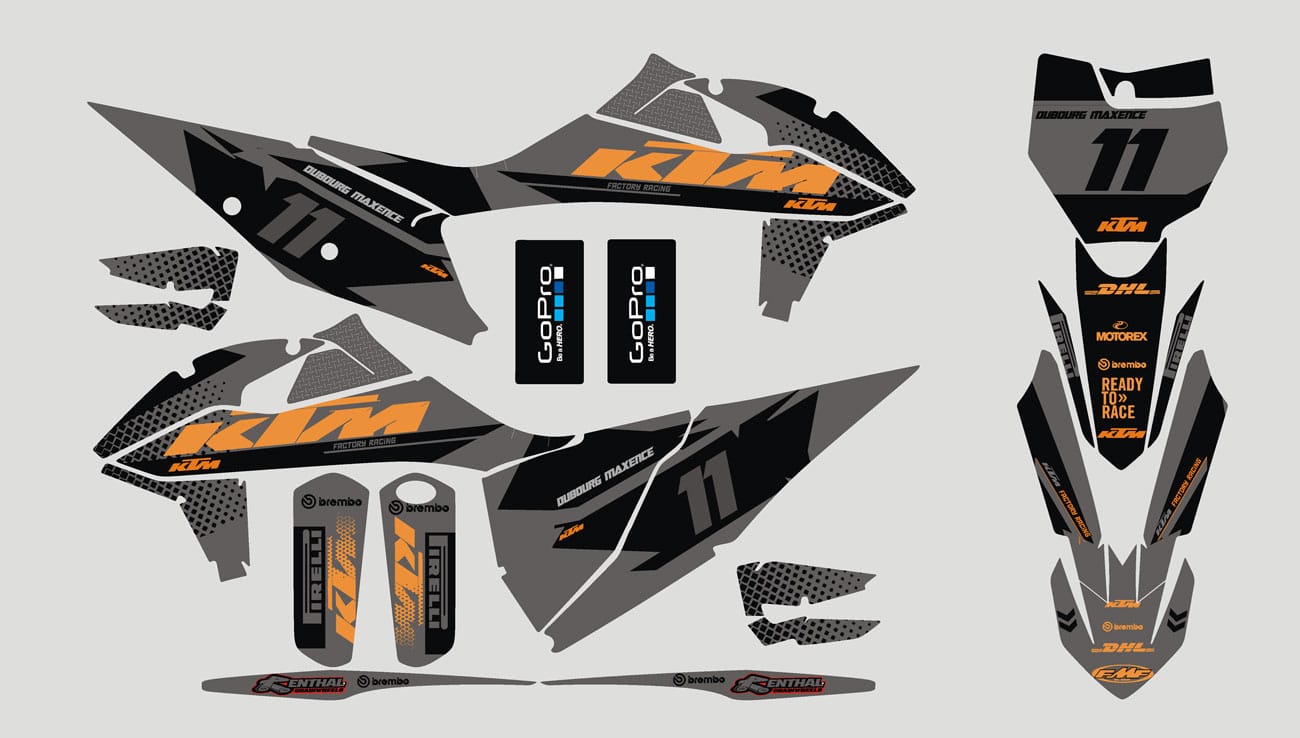 Kit Deco Motocross Ktm Sx Sxf 2019 2020 Black