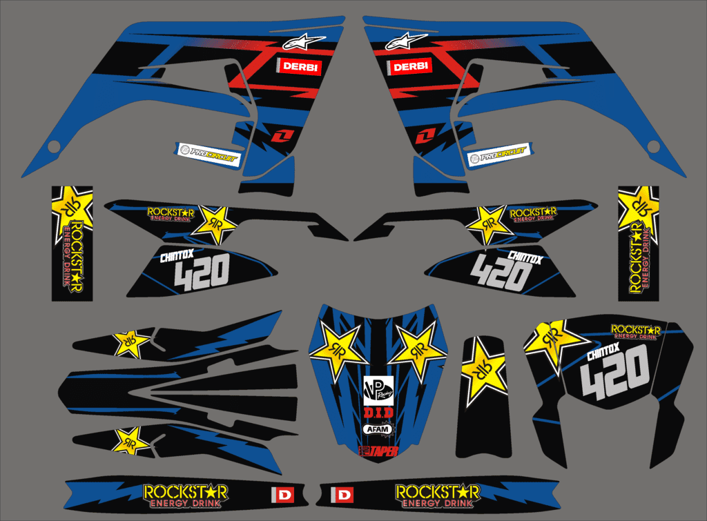 Kit Deco Derbi Apres 2018 Bleu