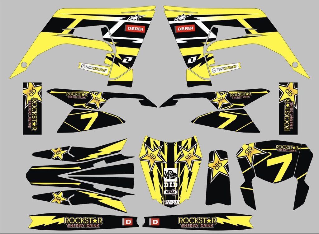 Kit Deco Derbi Apres 2018 Jaune