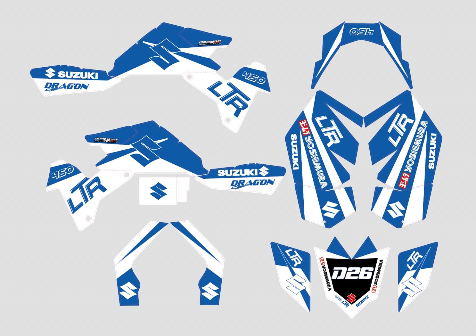 Kit Deco Suzuki Ltr 450 Bleu