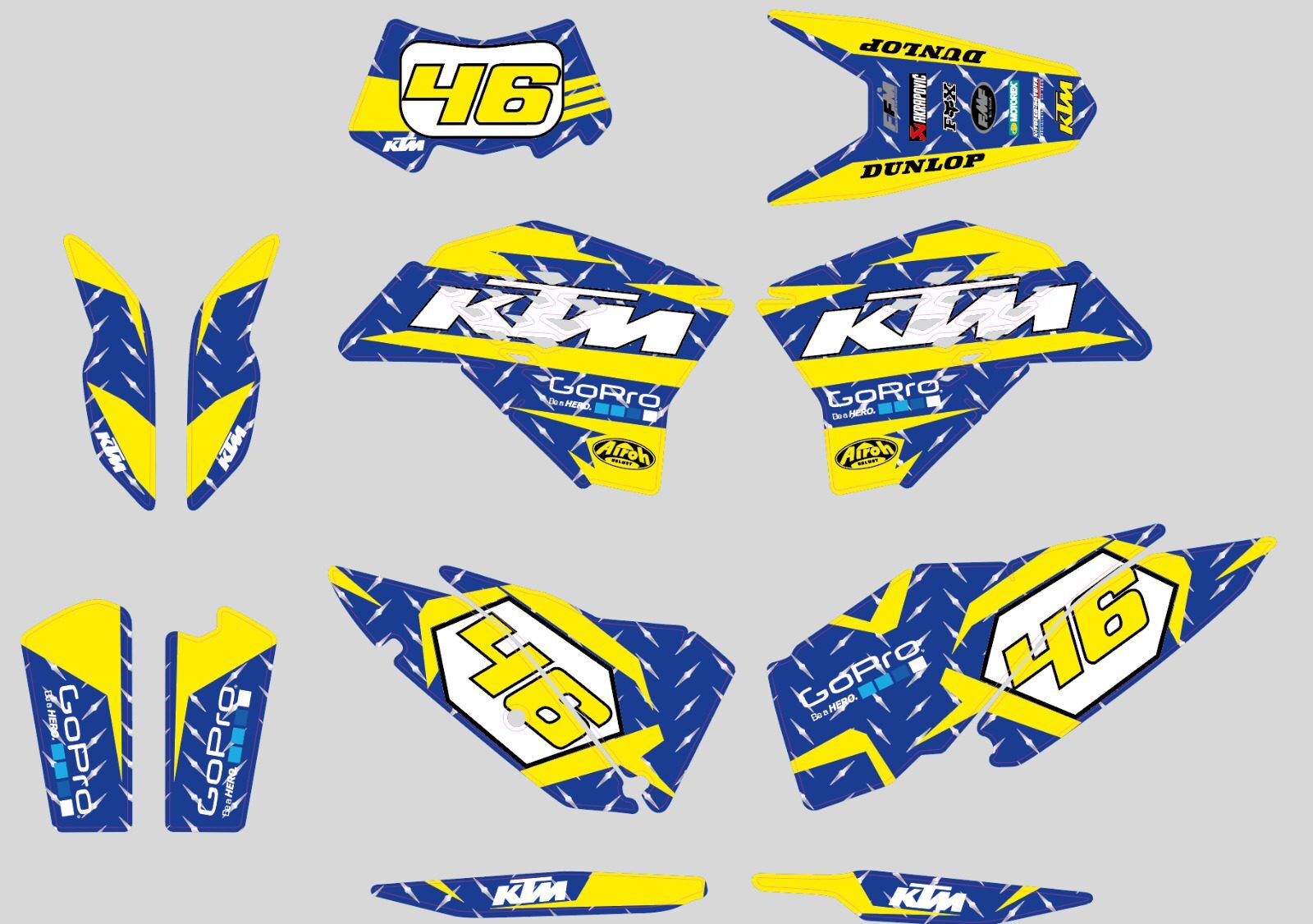 kit deco ktm exc 2008 2011 gopro 2