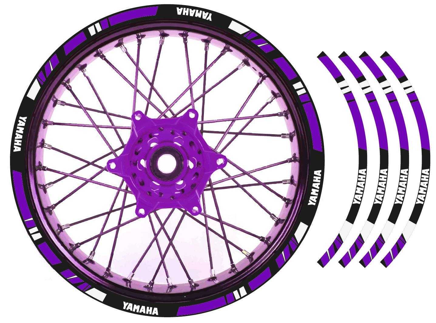 liseret de jante yamaha moto violet