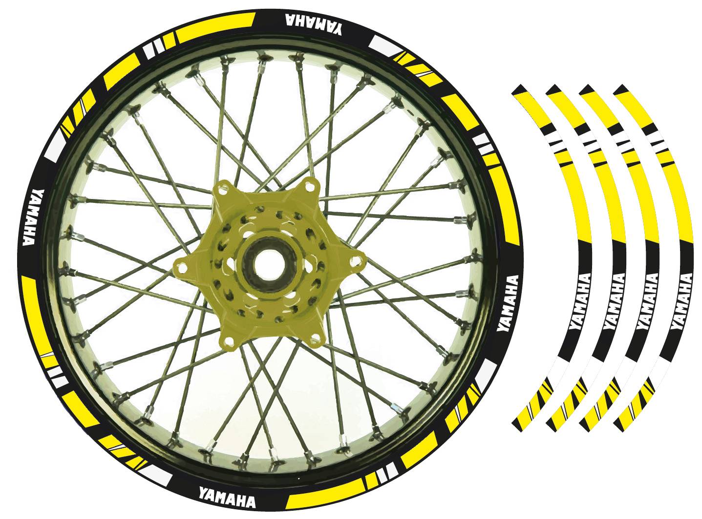 liseret de jante yamaha motos jaune