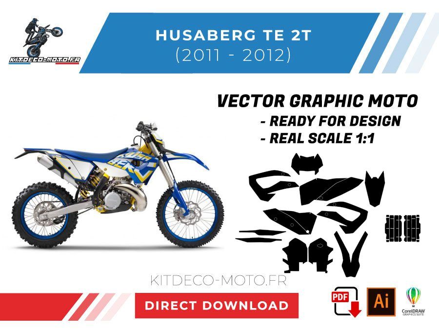 template husaberg te 2t (2011 2012) vector