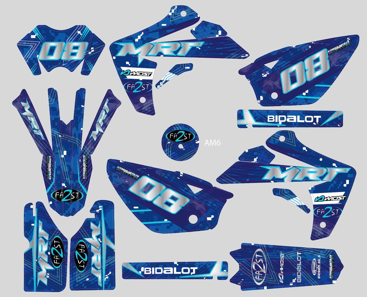 kit déco rieju 50 mrt airline blue