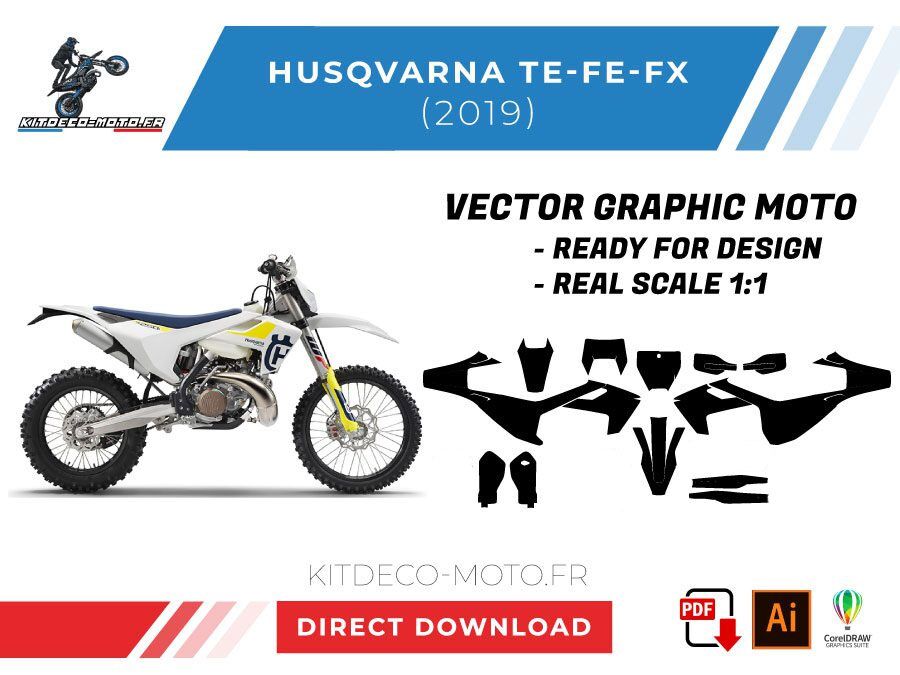 template husqvarna te fe fx (2019) vector