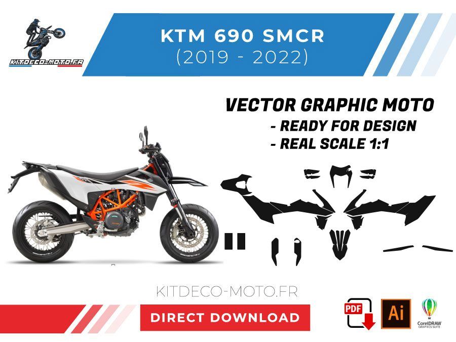 template ktm 690 smcr (2019 2024) vector