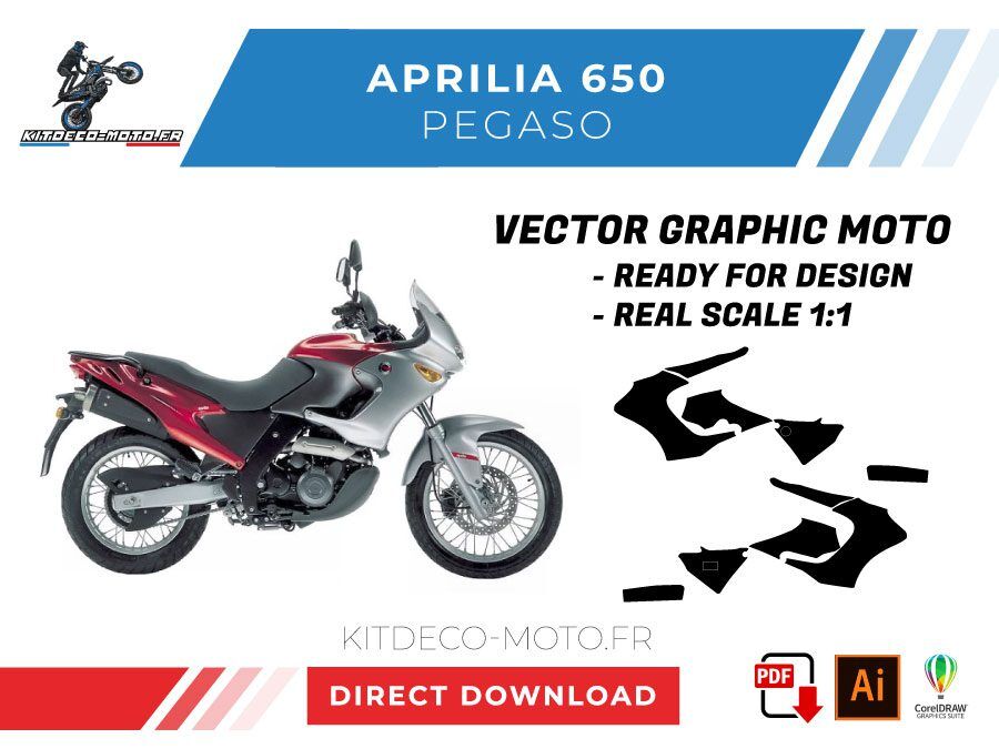 template vector aprilia 650 pegaso