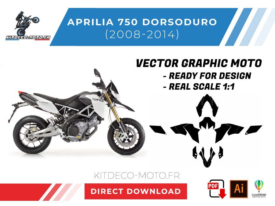 template vector aprilia 750 dorsodura 2008 2014
