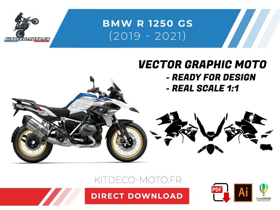 template vector bmw r 1250 gs 2019 2021