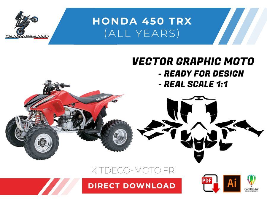 template vector honda 450 trx