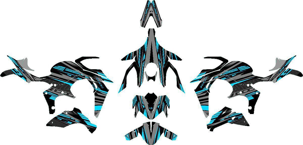 kit deco kawasaki z1000 dark cyan maquette