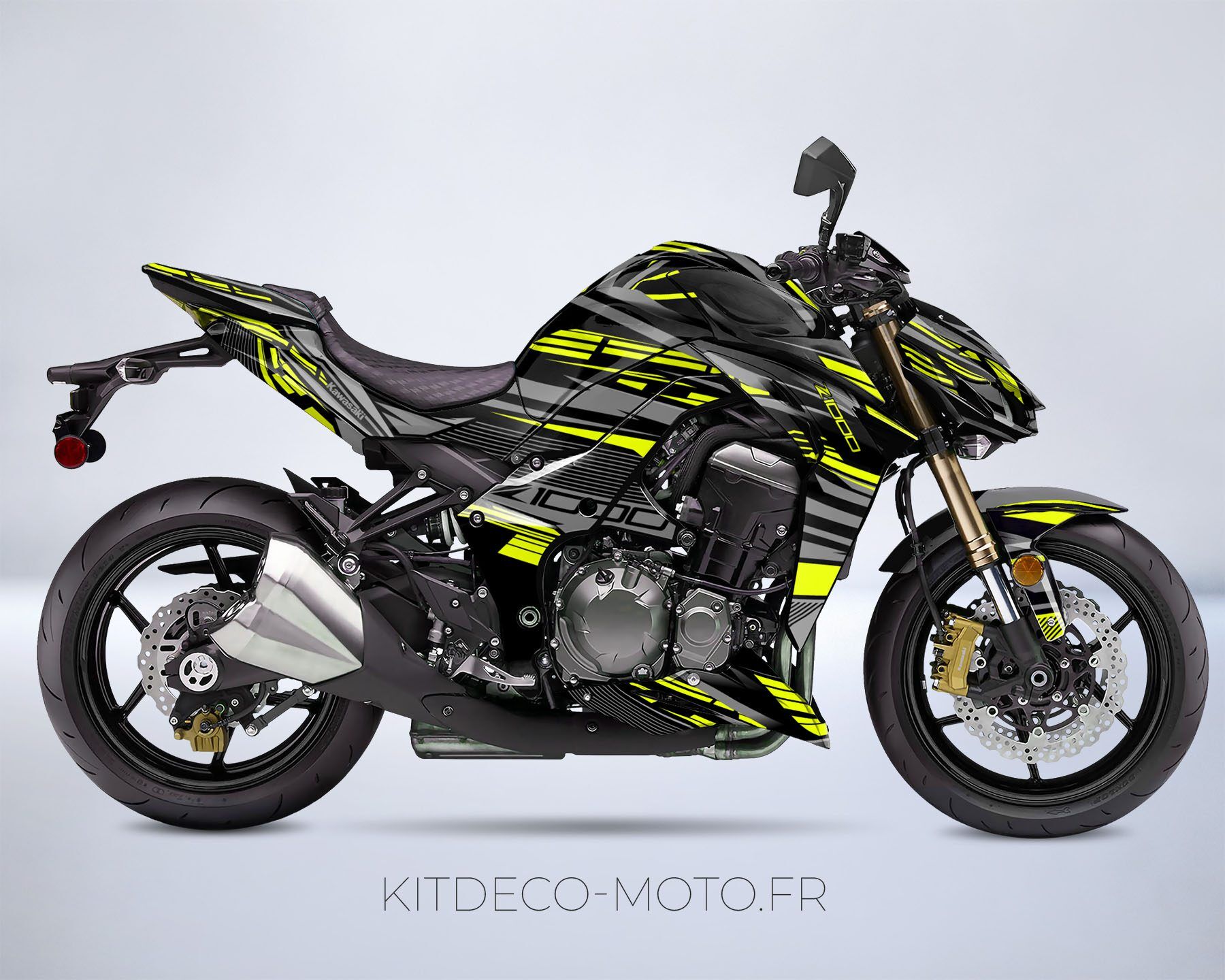 kit deco kawasaki z1000 dark jaune