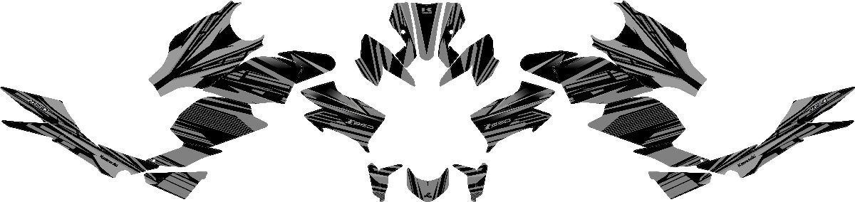 kit deco kawasaki z650 dark gris maquette