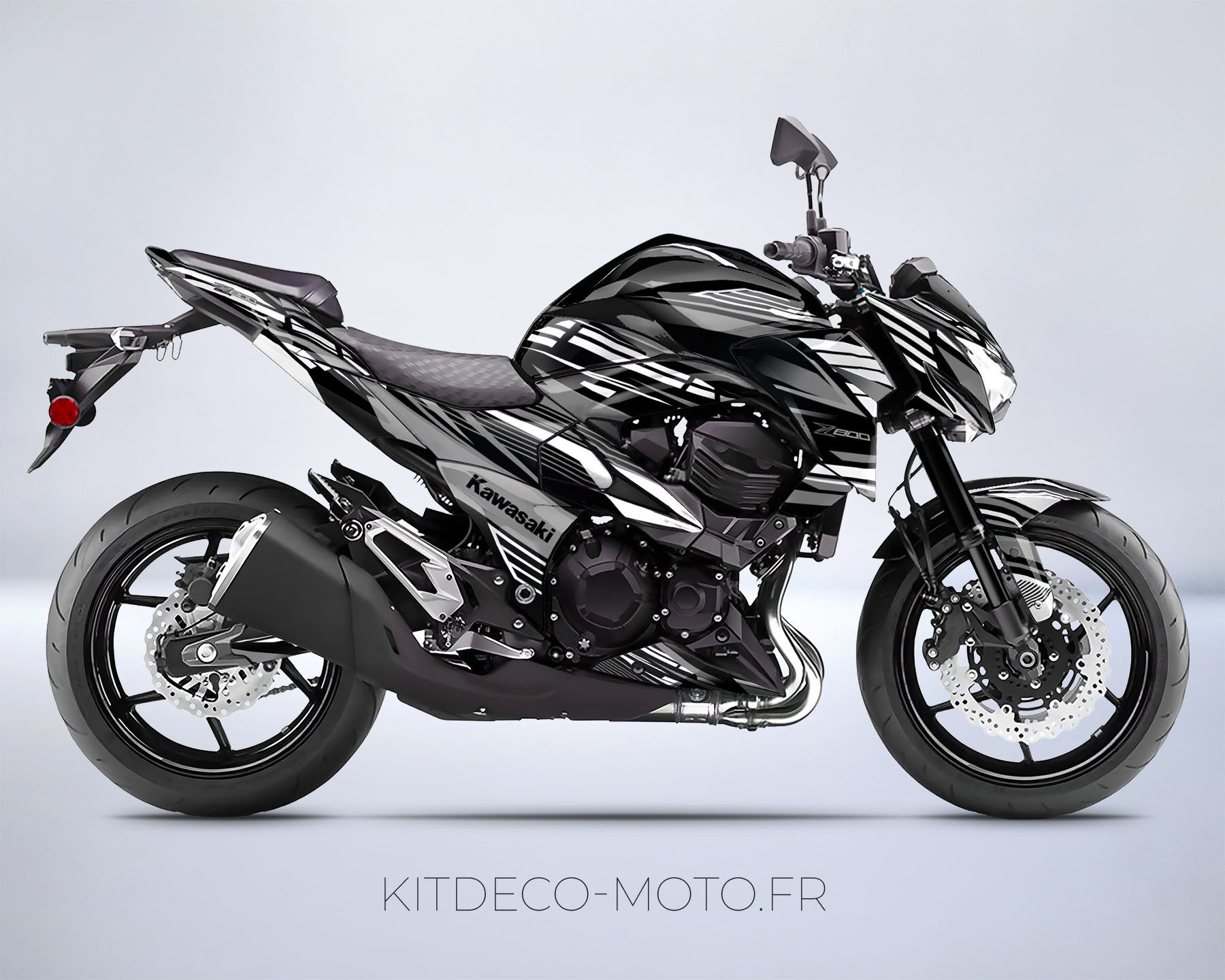 kit deco kawasaki z800 dark blanc