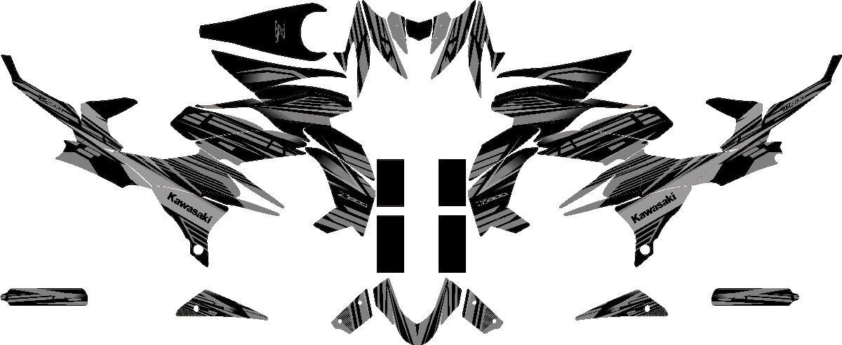 kit deco kawasaki z800 dark gris maquette