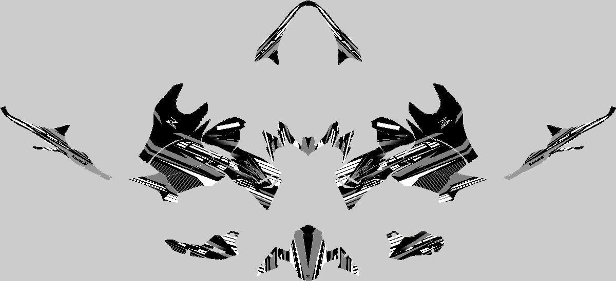 kit deco kawasaki z900 dark blanc maquette