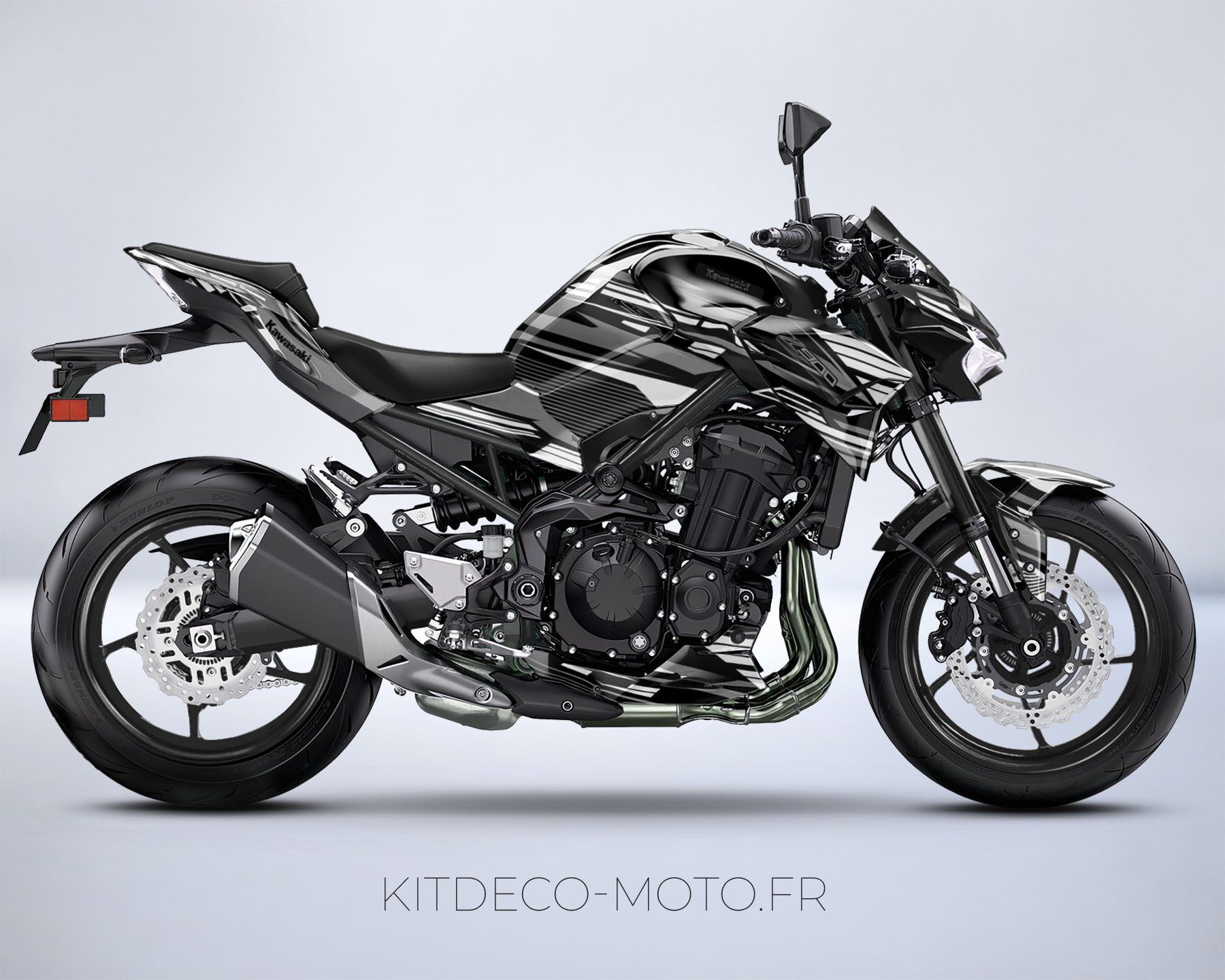 kit deco kawasaki z900 dark blanc