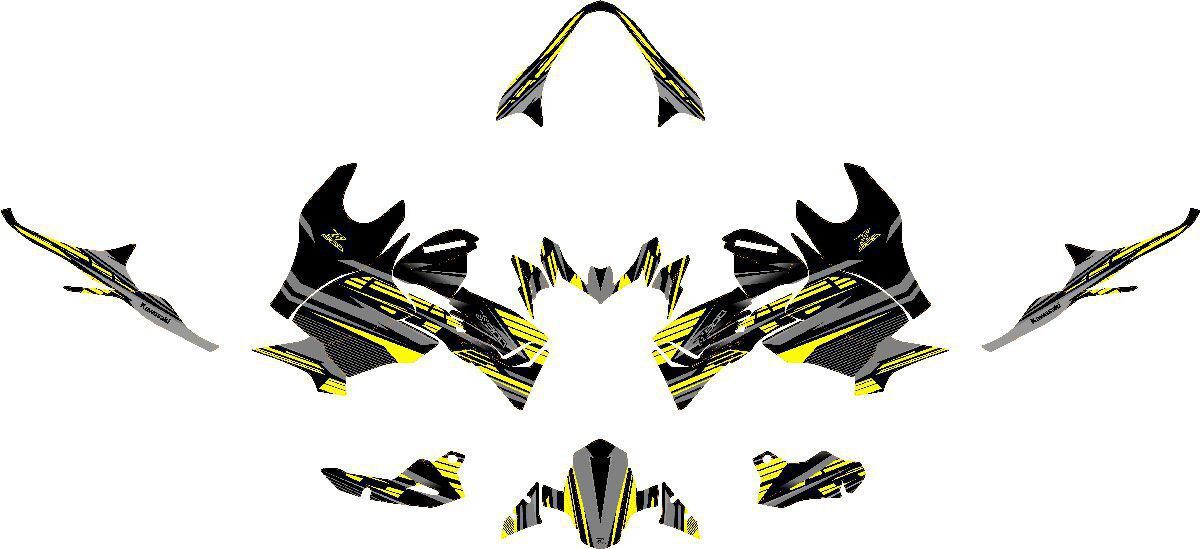 kit deco kawasaki z900 dark jaune maquette