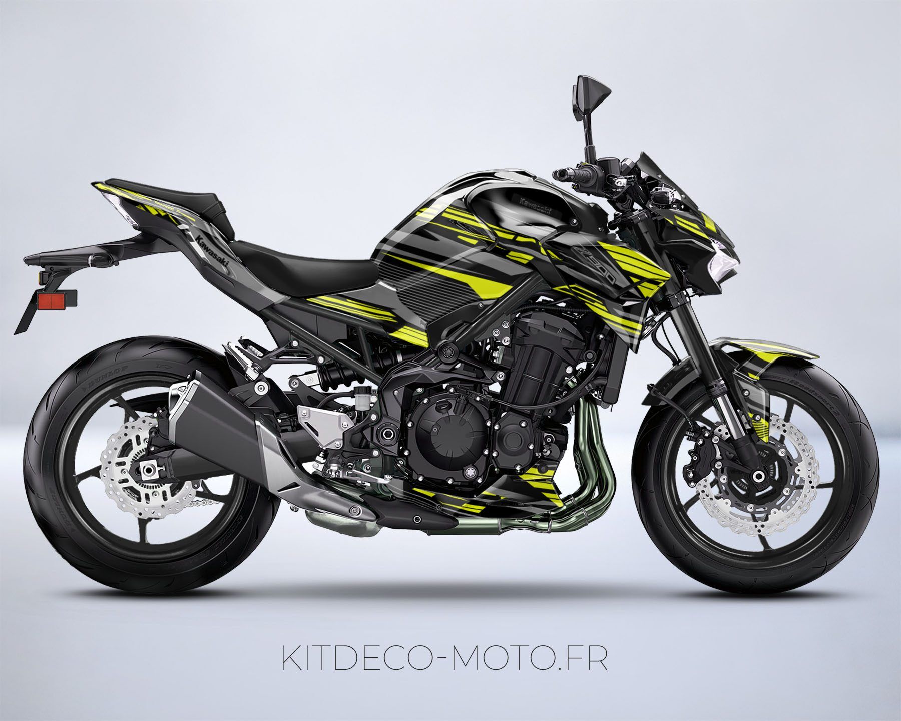 kit deco kawasaki z900 dark jaune
