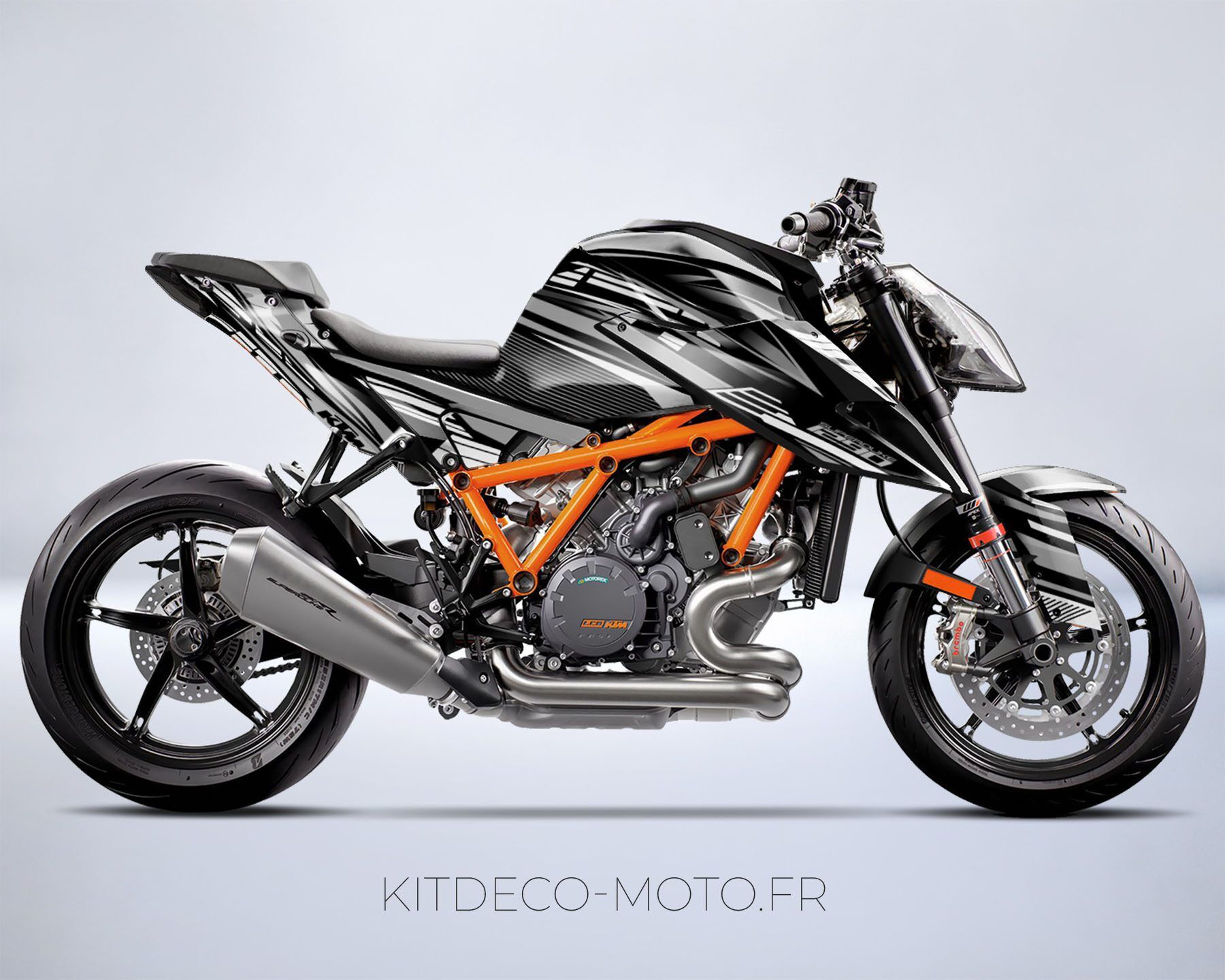 kit deco ktm 1290 superduke dark blanc mockup
