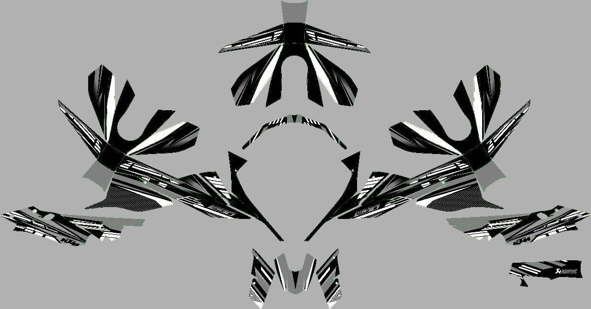kit deco ktm 1290 superduke dark blanc