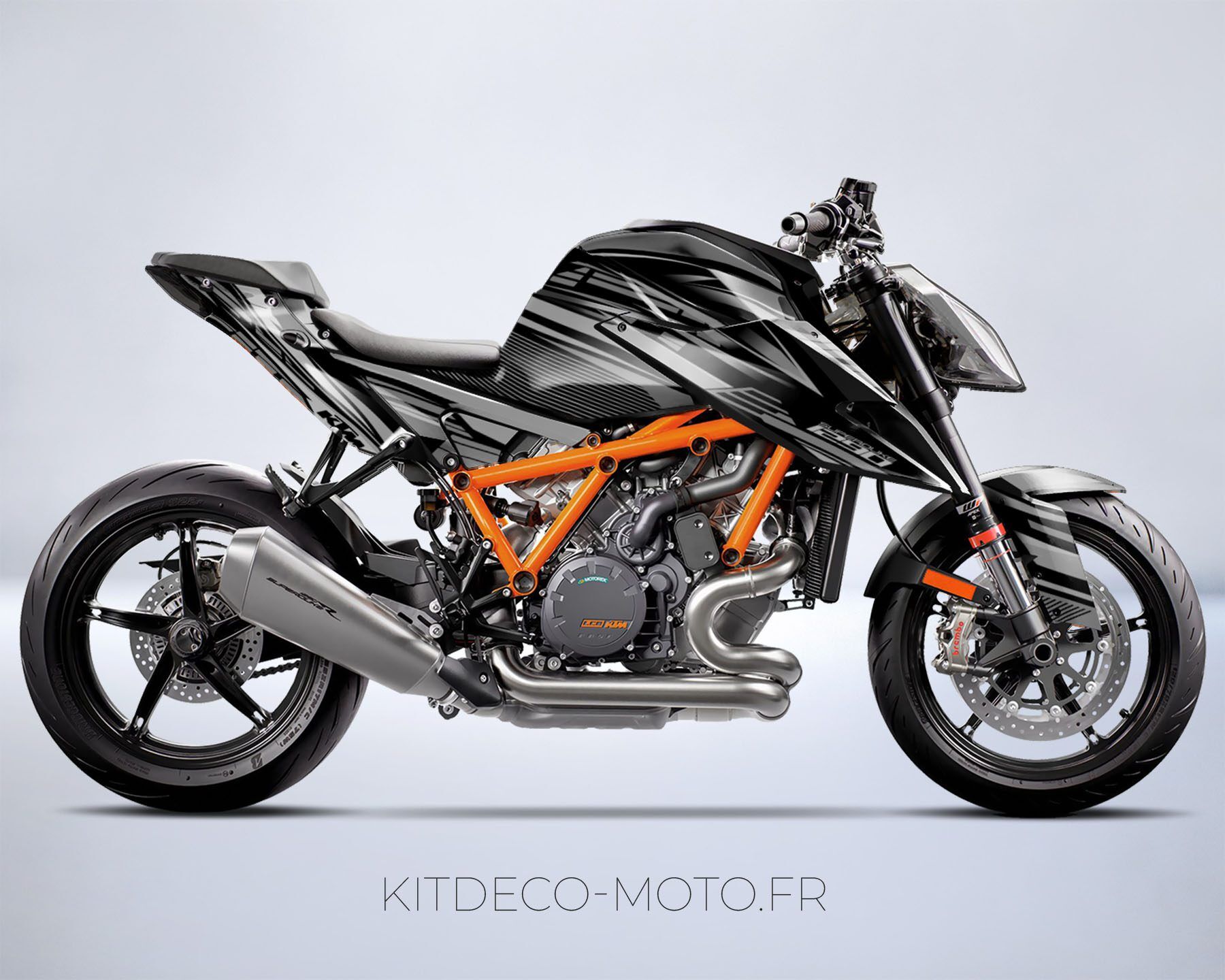 kit deco ktm 1290 superduke dark gris mockup