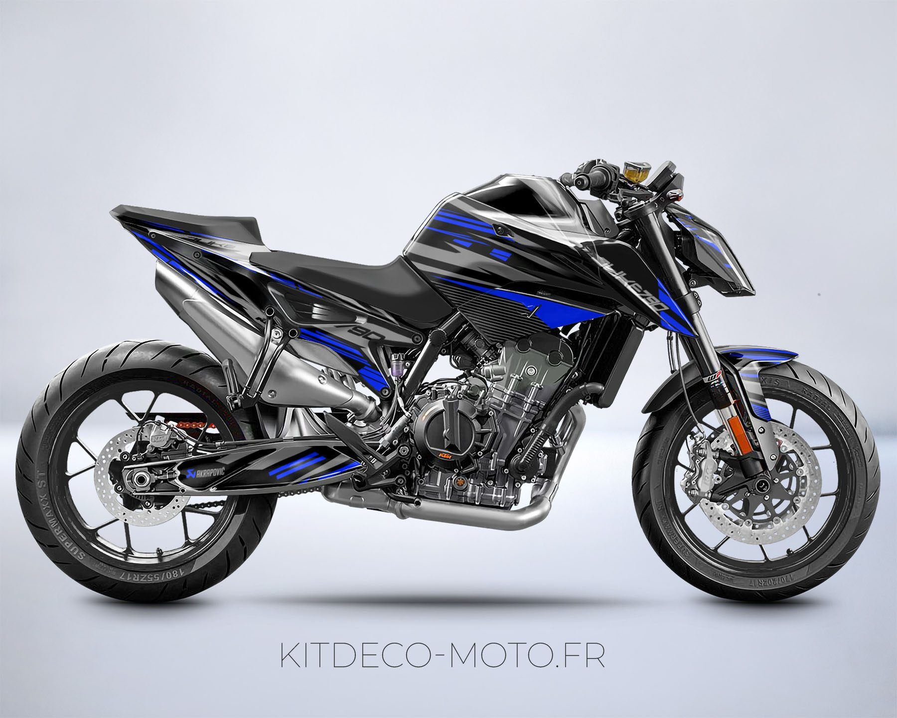 kit deco ktm 790 890 duke dark bleu mockup