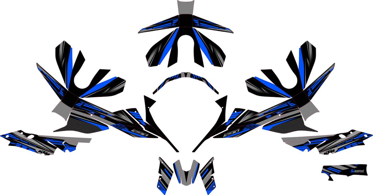 kit deco ktm superduke 1290 r dark bleu