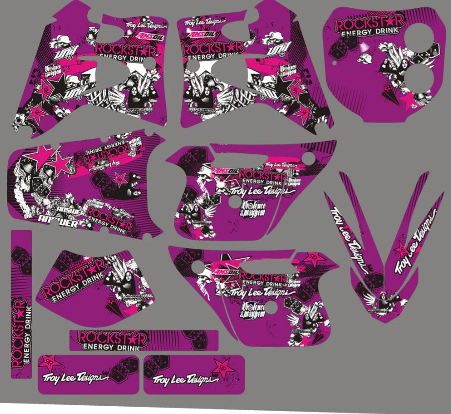 kit deco peugeot 50 xp6 rockstar violet