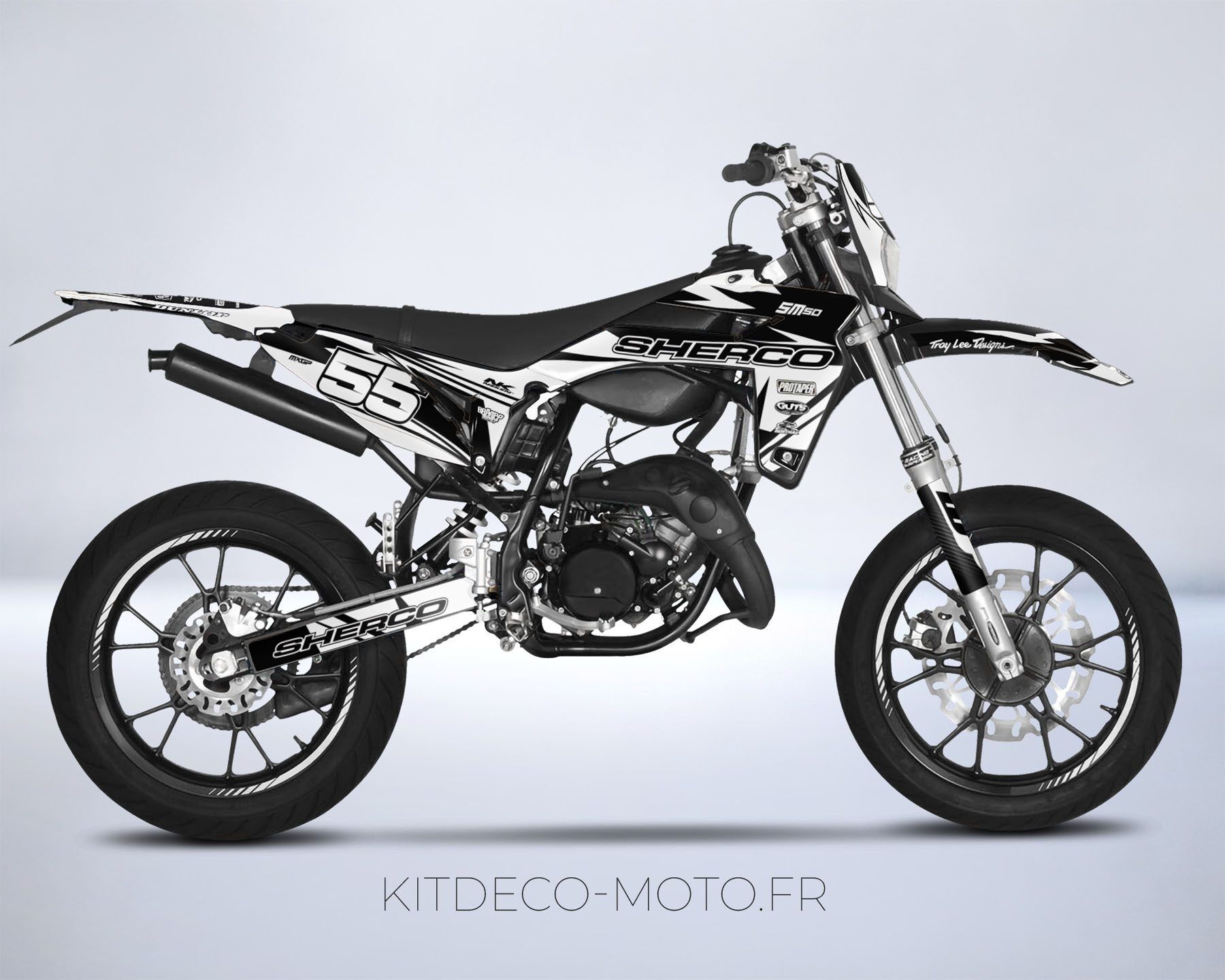 kit deco sherco 50 craft blanc